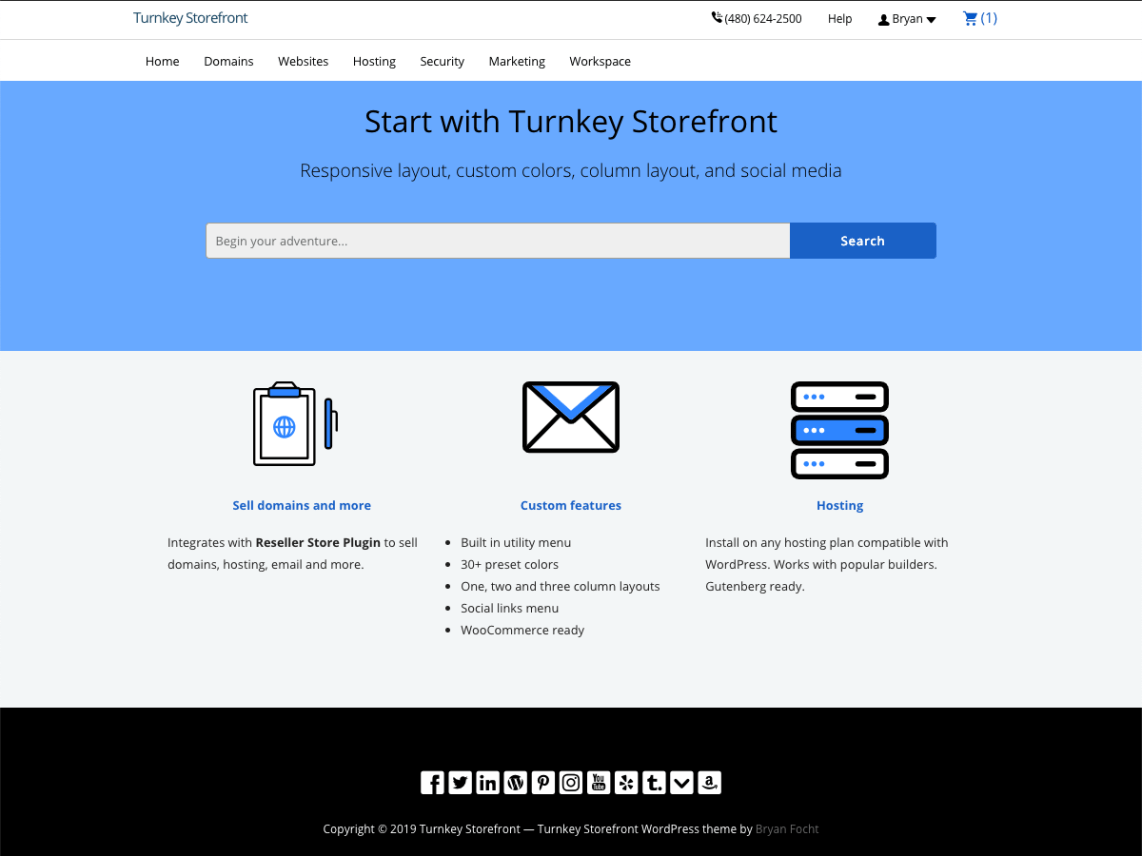 WordPress Theme Turnkey Storefront