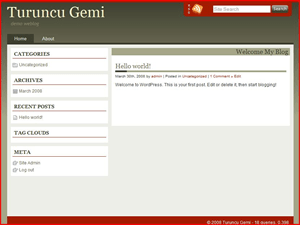 WordPress Theme Turuncu Gemi