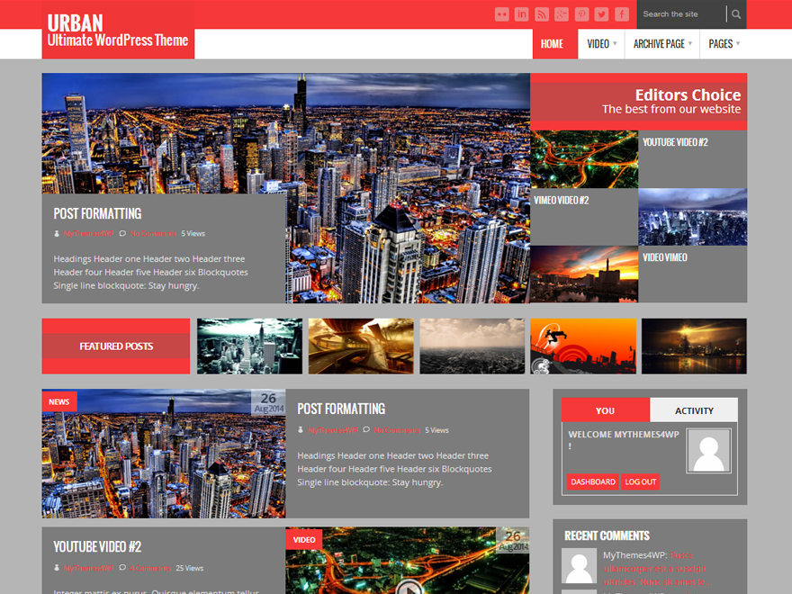 WordPress Theme Urban Lite