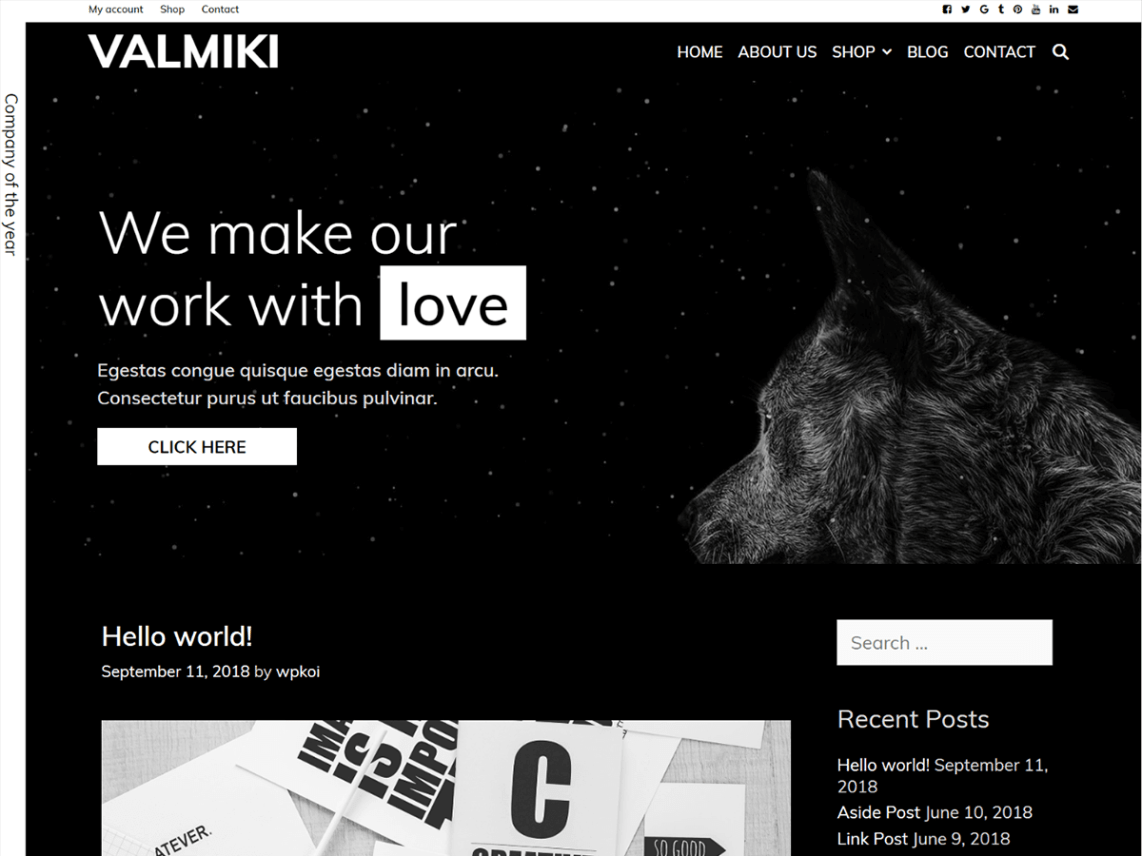 WordPress Theme Valmiki