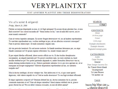 WordPress Theme veryplaintxt