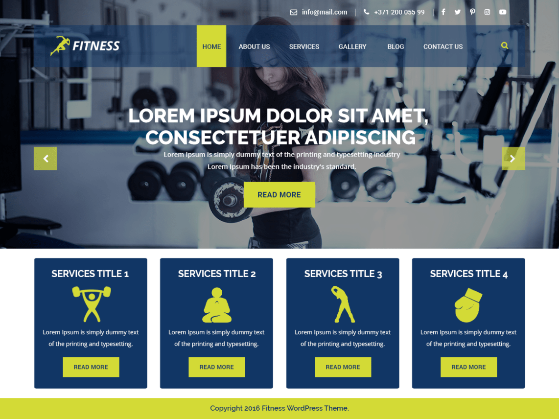 WordPress Theme VW Fitness