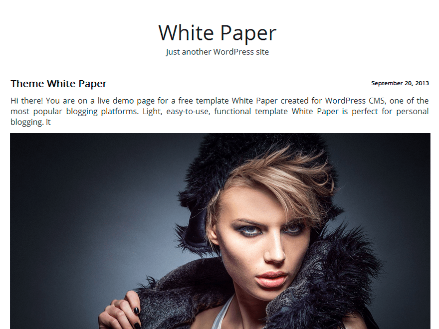 WordPress Theme White Paper