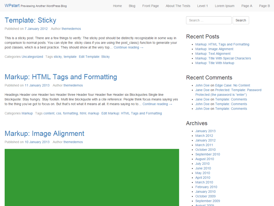 WordPress Theme WPstart