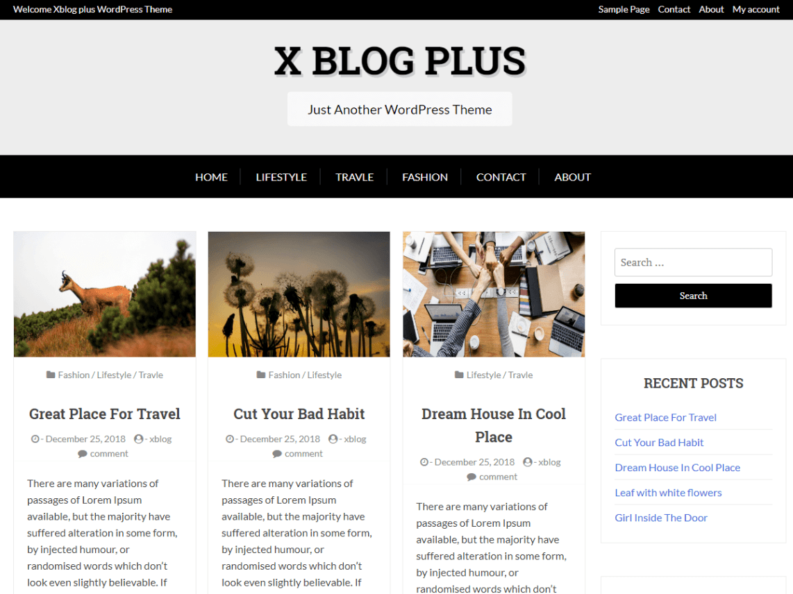 WordPress Theme X Blog Plus