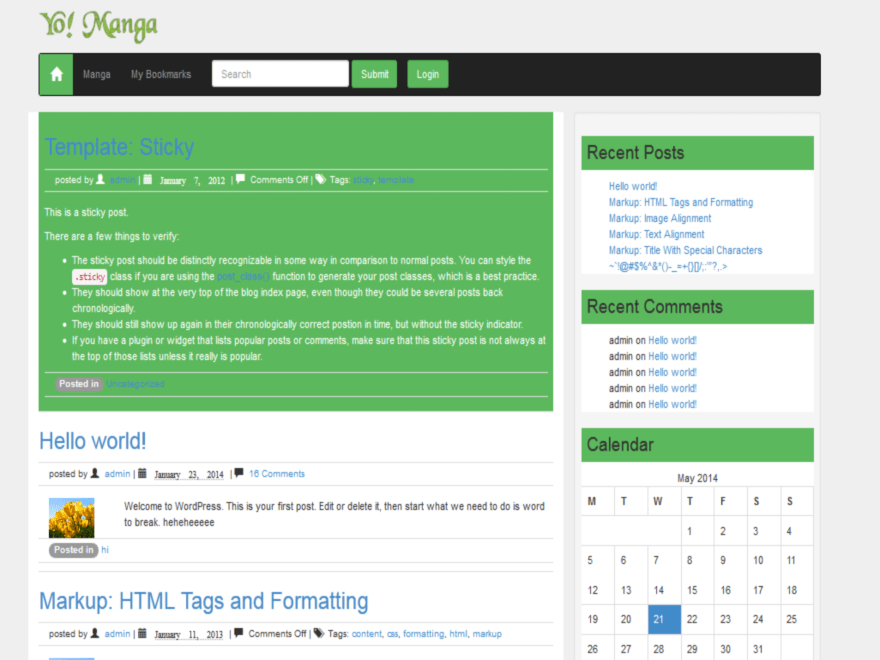 WordPress Theme Yo! Manga