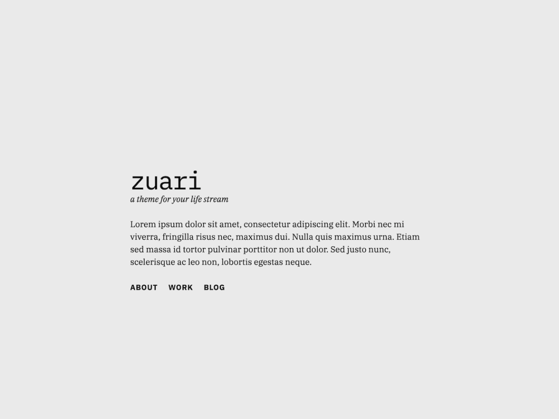 WordPress Theme zuari